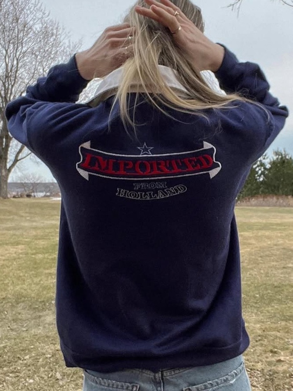 Vintage Heineken Navy Rugby Shirt XS
